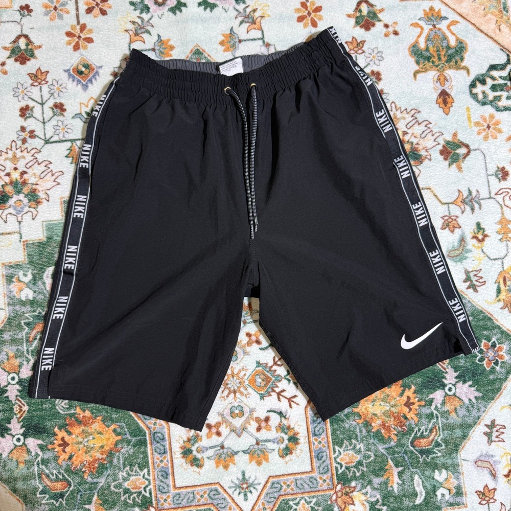 Nike Men's Black Athletic Training Shorts with Logo Tape‎ - Size S